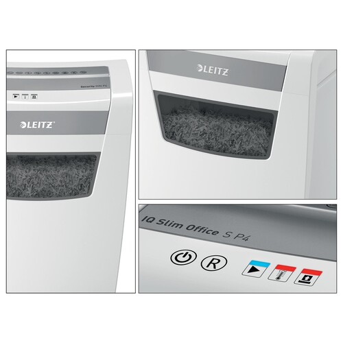 Aktenvernichter IQ Office S P4 für 14Blatt 4x28mm Partikelschnitt Leitz 8099-00-00 (Sicherheitsstufe P-4) Produktbild Additional View 2 L