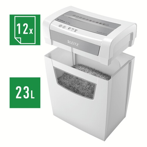 Aktenvernichter IQ Office S P4 für 14Blatt 4x28mm Partikelschnitt Leitz 8099-00-00 (Sicherheitsstufe P-4) Produktbild Additional View 6 L