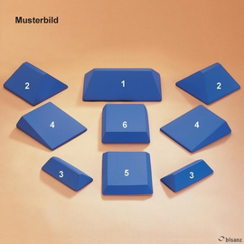 Röntgenfixierkeil Nr. 4, blau, Schrägkeil, 24 x 18 x 6 cm *Sonderanfertigung, keine Rückgabe!* Produktbild