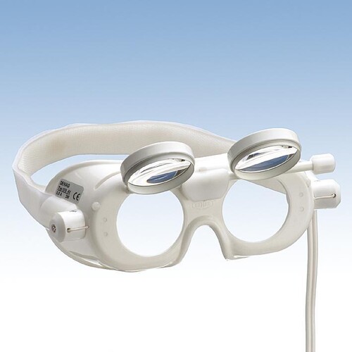 Nystagmusbrille nach Blessing mit klappbaren Gläsern Produktbild Front View L