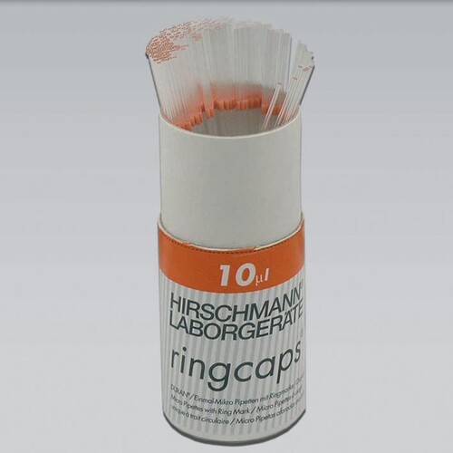 Kapillaren 10 µl zur Blutaufnahme,  mit Ringmarke (250 Stck.) (PACK=250 STÜCK) Produktbild Front View L