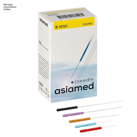S-Needle B-Type 1615 Akupunkturnadeln 0,16 x 15 mm, Nr. 1 (100 Stck.)  mit farbigem Kunststoffgriff (PACK=100 STÜCK) Produktbild