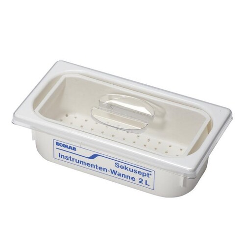 Sekusept Instrumenten-Wanne 2 L kpl. mit Siebeinsatz und Deckel  Produktbild Front View L