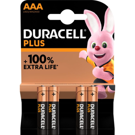 Batterie Plus Exctra Life Micro AAA LR03 1,5V Duracell 141117 (ST=4 STÜCK) Produktbild