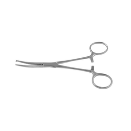 Kocher Arterienklemme grazil, 1 x 2 Zähne, gebogen, gerieft, 16 cm Produktbild
