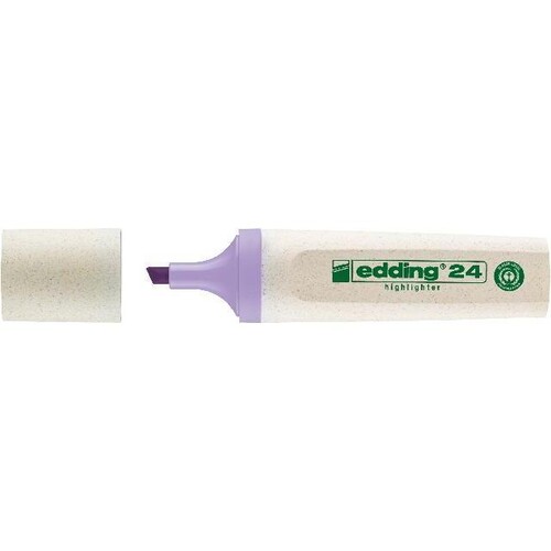 Textmarker EcoLine 24 Pastell 2-5mm Keilspitze violett Edding 4-24134 Produktbild Front View L