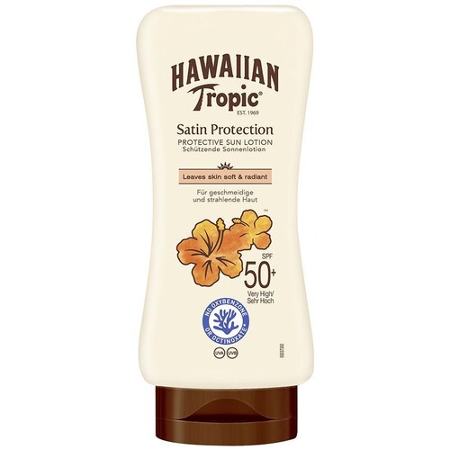 Hawaiian Tropic Satin Protection Sun Lotion 180 ml mit LSF 50+ Produktbild Front View L