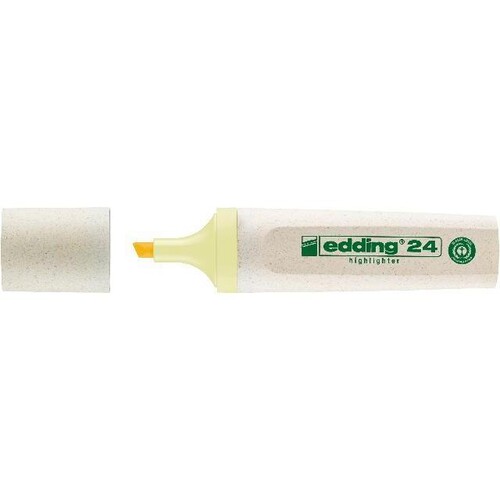 Textmarker EcoLine 24 Pastell 2-5mm Keilspitze gelb Edding 4-24135 Produktbild Front View L