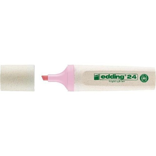 Textmarker EcoLine 24 Pastell 2-5mm Keilspitze rosa Edding 4-24138 Produktbild Front View L