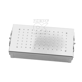 Sterilisierbehälter 17 x 12 x 4 cm mit Filtern in Deckel und Boden Produktbild