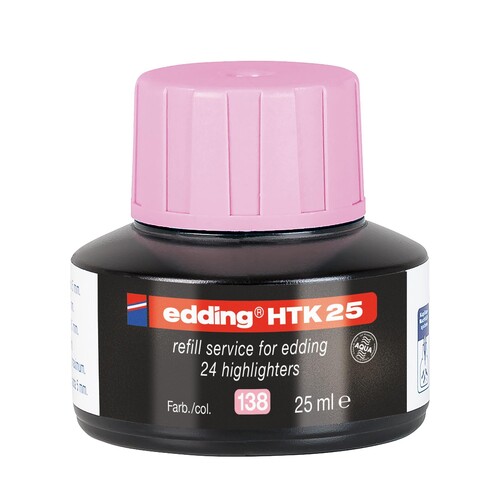 Textmarker-Nachfülltusche EcoLine T25 25ml pastell rosa Edding 4-HTK25138 Produktbild Front View L