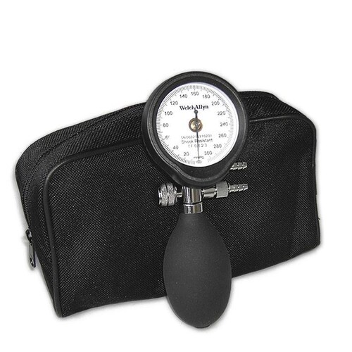 DuraShock DS54 Manometer allein Ø 50 mm, 2-Schlauch, ohne Manschette, im Etui Produktbild Front View L
