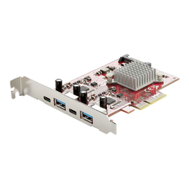 StarTech.com USB-C PCIe Karte mit 4 Ports - 10 Gbit/s USB PCI Express Erweiterungskarte mit 2 Contro Produktbild
