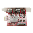 StarTech.com USB-C PCIe Karte mit 4 Ports - 10 Gbit/s USB PCI Express Erweiterungskarte mit 2 Contro Produktbild Additional View 2 S