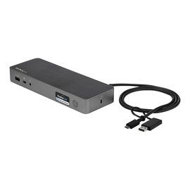 StarTech.com USB-A & USB-C Docking station - Hybrid Universal Laptop Dockingstation für zwei Monitor Produktbild