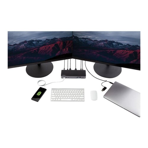 StarTech.com USB-A & USB-C Docking station - Hybrid Universal Laptop Dockingstation für zwei Monitor Produktbild Additional View 3 L