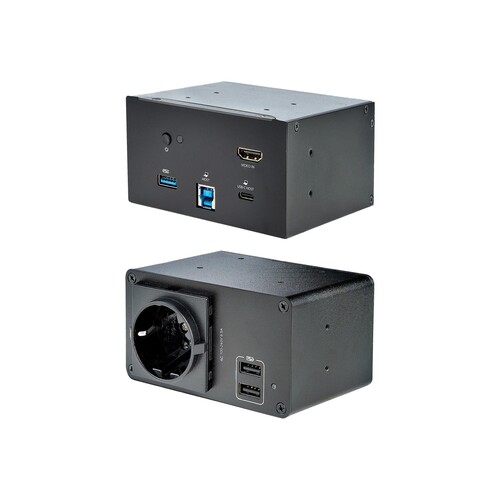 StarTech.com Tischanschlussfeld (mit Laptop-Dockingstation und Stromversorgungsmodulen, 4K HDMI®, US Produktbild Additional View 4 L