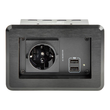 StarTech.com Tischanschlussfeld mit Einbausteckdose ( mit 2x USB-Anschlüssen, 1x Schuko, versenkbare Produktbild Additional View 2 S