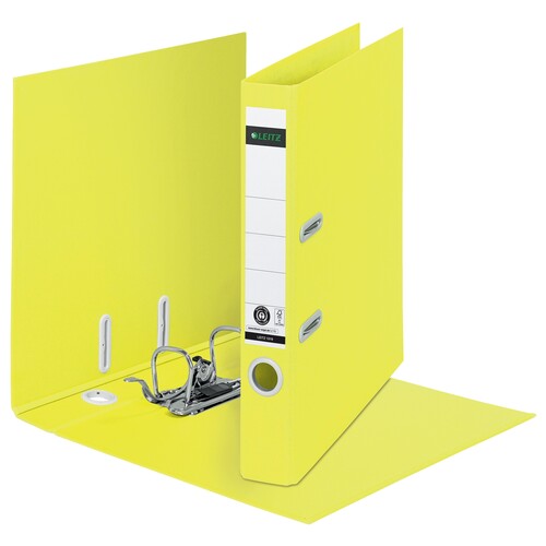 Ordner Recycle A4 50mm gelb Pappe Leitz 1019-00-15 Produktbild Additional View 1 L