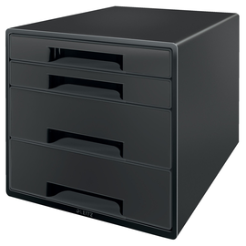 Schubladenbox Recycle CUBE 4 Schübe 287x270x363mm schwarz Kunststoff Leitz 5372-00-95 Produktbild