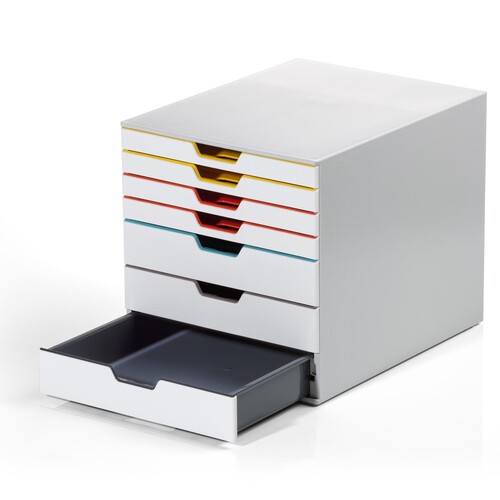 Schubladenbox Varicolor Mix 7 Schübe 292x356x280mm grau Durable 7627-27 Produktbild Additional View 1 L
