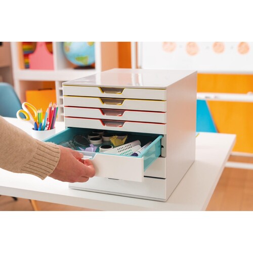 Schubladenbox Varicolor Mix 7 Schübe 292x356x280mm grau Durable 7627-27 Produktbild Additional View 6 L