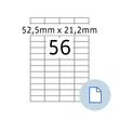 Etiketten Inkjet+Laser+Kopier 52,5x21,2mm auf A4 Bögen weiß Herma permanent 8456 (PACK=28000 STÜCK) Produktbild