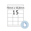 Etiketten Inkjet+Laser+Kopier 70x50,8mm auf A4 Bögen weiß Herma permanent 8415 (PACK=7500 STÜCK) Produktbild