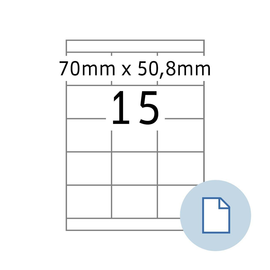 Etiketten Inkjet+Laser+Kopier 70x50,8mm auf A4 Bögen weiß Herma permanent 8415 (PACK=7500 STÜCK) Produktbild