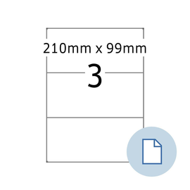 Etiketten Inkjet+Laser+Kopier 210x99mm auf A4 Bögen weiß Herma permanent 8403 (PACK=1500 STÜCK) Produktbild