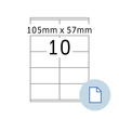 Etiketten Inkjet+Laser+Kopier 105x57mm auf A4 Bögen weiß Herma permanent 8420 (PACK=5000 STÜCK) Produktbild