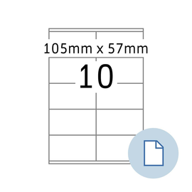 Etiketten Inkjet+Laser+Kopier 105x57mm auf A4 Bögen weiß Herma permanent 8420 (PACK=5000 STÜCK) Produktbild