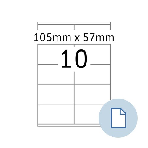 Etiketten Inkjet+Laser+Kopier 105x57mm auf A4 Bögen weiß Herma permanent 8420 (PACK=5000 STÜCK) Produktbild Front View L