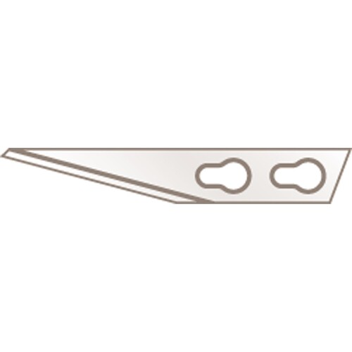 Grafikklinge Nr. 834 / 5,7mm für Grafix 501/ Trimmex Simplasto TIN-beschichtet Martor 834.65 (PACK=100 STÜCK) Produktbild Front View L