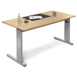 Schreibtisch BASE M Multi 160x80x74cm C-Fuß Gestell Dekor Buche Deskin Gestell Alusilber 10219669 Produktbild
