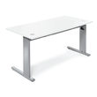 Schreibtisch BASE M Multi 160x80x74cm C-Fuß Gestell Dekor weiß Deskin Gestell Alusilber 10258522 Produktbild