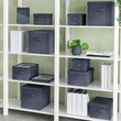 Aufbewahrungsbox 19x16x28,5cm aus Stoff samtgrau Leitz 6146-00-89 (PACK=2 STÜCK) Produktbild Side View S