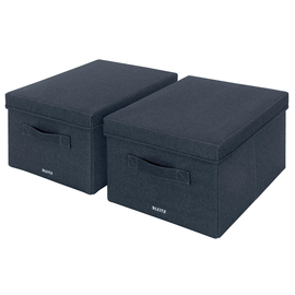 Aufbewahrungsbox 28,5x38x20,3cm aus Stoff samtgrau Leitz 6144-00-89 (PACK=2 STÜCK) Produktbild