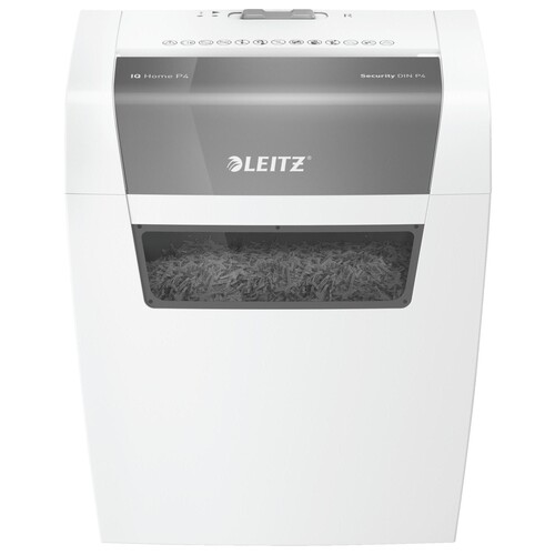 Aktenvernichter IQ Home P4 für 6Blatt 4x28mm Partikelschnitt Leitz 8034-00-00 (Sicherheitsstufe P-4) Produktbild Additional View 2 L