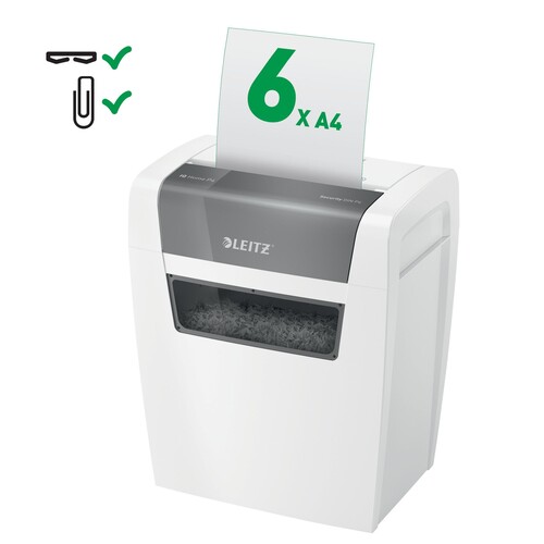 Aktenvernichter IQ Home P4 für 6Blatt 4x28mm Partikelschnitt Leitz 8034-00-00 (Sicherheitsstufe P-4) Produktbild Additional View 8 L