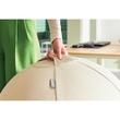Sitzball Active 65cm Durchmesser mit Anti-Roll Funktion Stoff hellgrau Leitz 6542-00-85 Produktbild Additional View 5 S