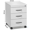 Rollcontainer MULTI M 41x58,5x46cm Dekor lichtgrau Deskin 10257966 Produktbild