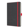 Notizbuch CONCEPTUM Design Casual punktkariert A5 135x203mm grau-rot Sigel 194 Seiten Hardcover CO695 Produktbild