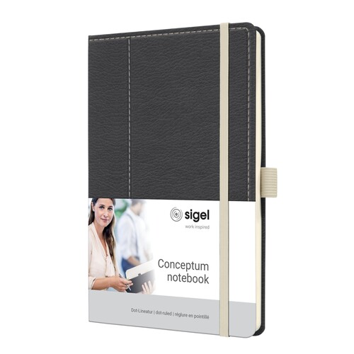 Notizbuch CONCEPTUM Design Casual punktkar. A5 135x203mm grau-weiß Sigel 194 Seiten Hardcover CO697 Produktbild Additional View 5 L