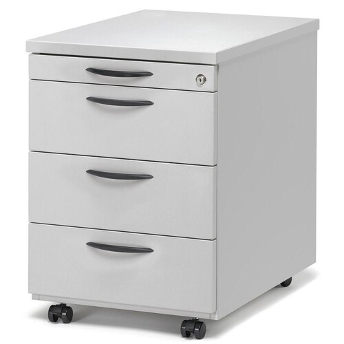 Rollcontainer MULTI M 43,5x59x60cm Dekor lichtgrau Deskin 10290664 Produktbild Front View L