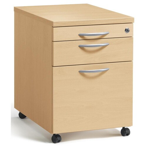 Rollcontainer MULTI M 43,5x59x60cm Dekor Buche Deskin 10290669 Produktbild Front View L