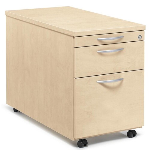 Rollcontainer MULTI M 43,5x59x60cm Dekor Ahorn Deskin 10290670 Produktbild Front View L