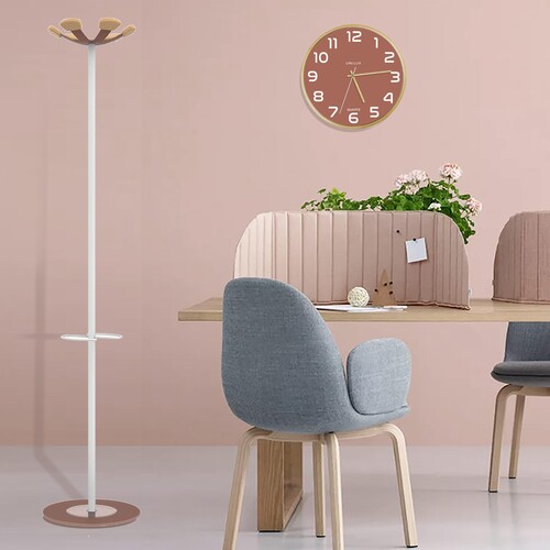 Garderobenständer Aurora mit 6 Haken Höhe 168cm Unilux Metall rot/weiß 400168672 Produktbild Additional View 4 L