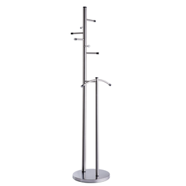 Standgarderobe 181cm x ø 47cm 6 Kleiderhaken silber Alco 2814 Produktbild