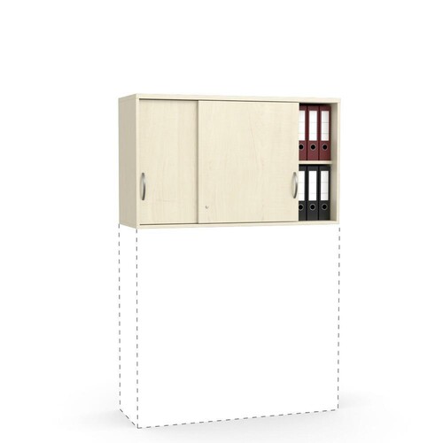 Schiebetüren Aufsatzschrank Multi M 120x71x42cm Ahorn Deskin 10271929 Produktbild Front View L